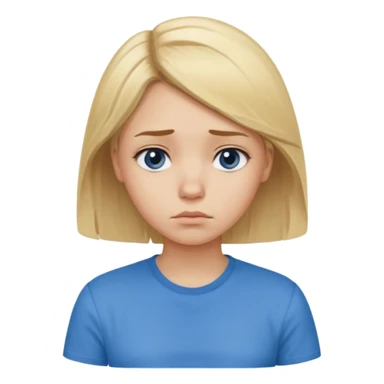 A ugly girl with a blonde hair sticker