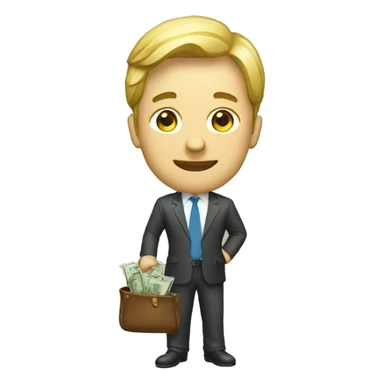 investor with money sticker