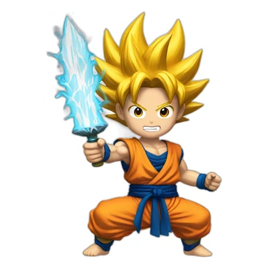Sangoku qui fait un Kamehameha  sticker