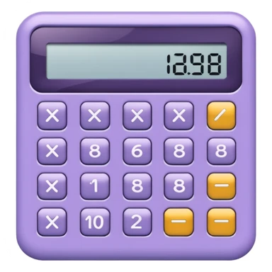 blank blueish LILAC CALCULATOR sticker