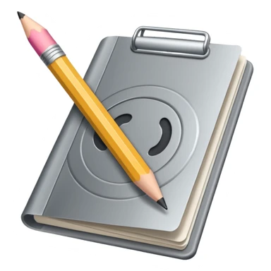 editing icon with pencil and paper sticker