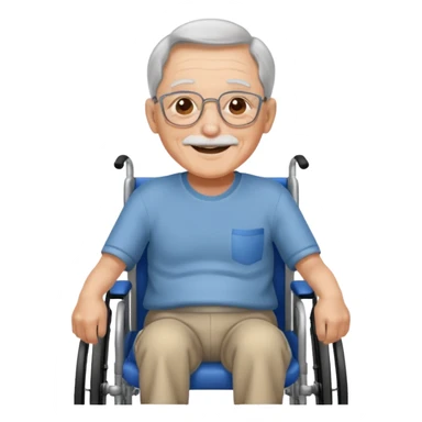 grandpa on wheelchair sticker