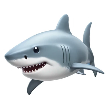 Shark with wig sticker