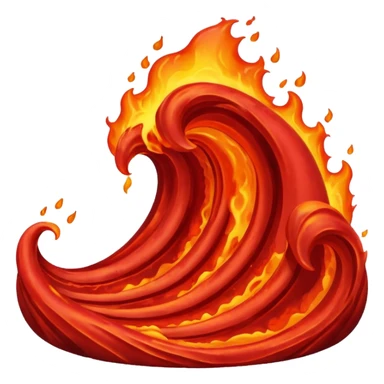 red lava wave sticker