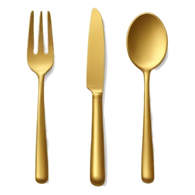 Gold colored utensils for dinner sticker