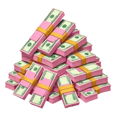 pink money sticker