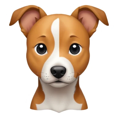 Pitbull Jack Russell Australian cattle dog mix with black spot on her butt  sticker