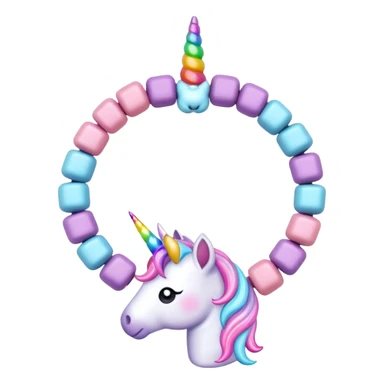 Kawaii decora unicorn bracelet sticker