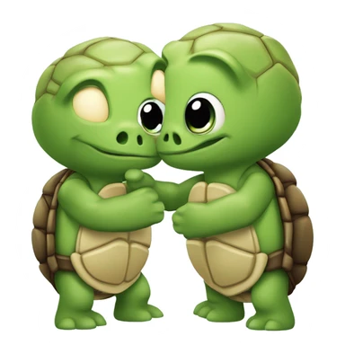 Tortuga y cotorra enamorados  sticker
