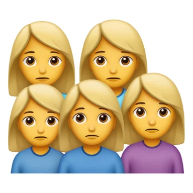 grupo de 5 amigos tristes sticker