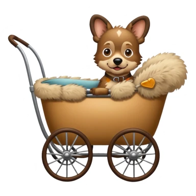 wild dog in a pram sticker