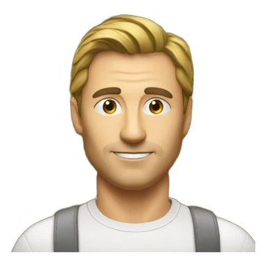 Andjey Sapkovski with a bunch of gold coins sticker