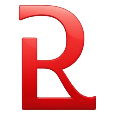 Make a R Logo That’s Red And The Screen Is White sticker