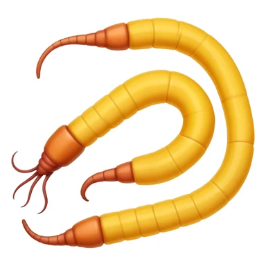 yellow earthworm sticker
