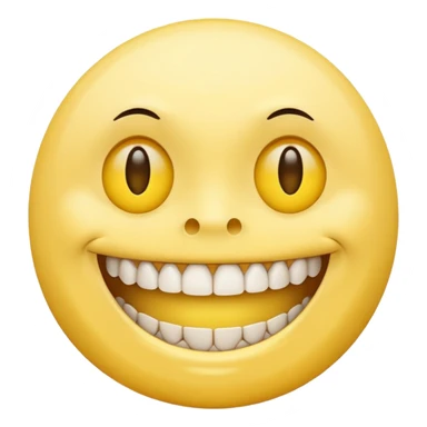 creepy smile lots of teeth built like regular yellow smile remake the second one but sad sticker