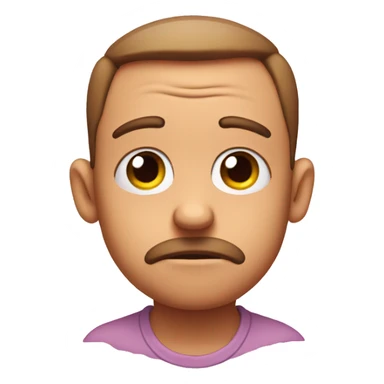 sad emoji with big eyes pink hearts around him  sticker