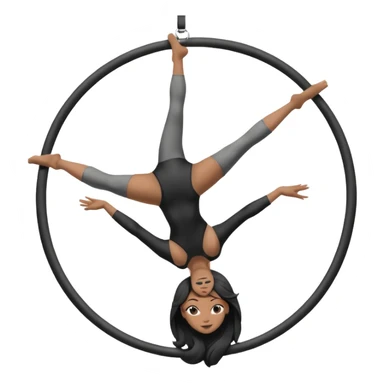 aerial hoop aerialist black n white sticker