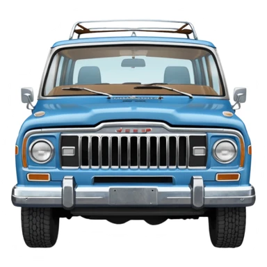 vintage blue jeep wagoneer suv sticker