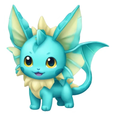 Kawaii Vaporeon full body sticker