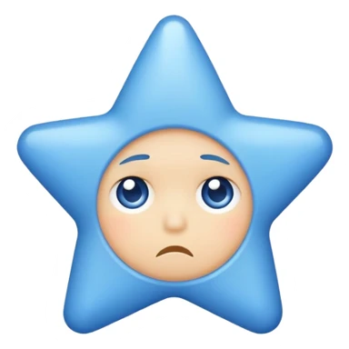little blue star with depressed sticker