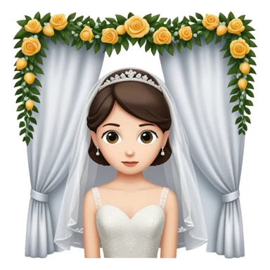 Sneaky person in formal attire crashing a wedding ceremony, peeking from behind decorations sticker