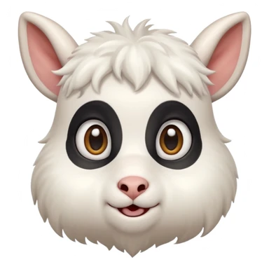 cartoonish small goat, big eyes, playful, soft features sticker