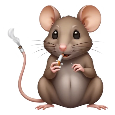 Rat smoking a cigarette  sticker