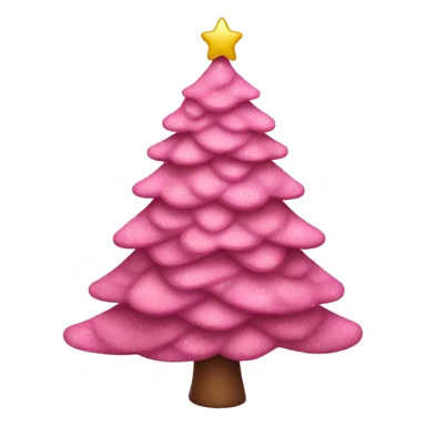 A pink Christmas tree  sticker