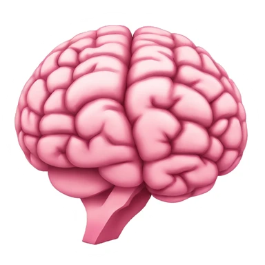 Scientific pink brain clipart sticker