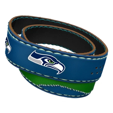 Seattle Seahawks Blue and Green Karate Belt sticker