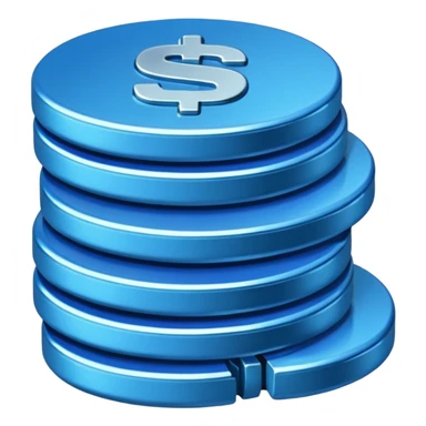 blue coins credit package sticker