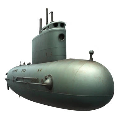 Submarine with large window, slightly weathered. sticker