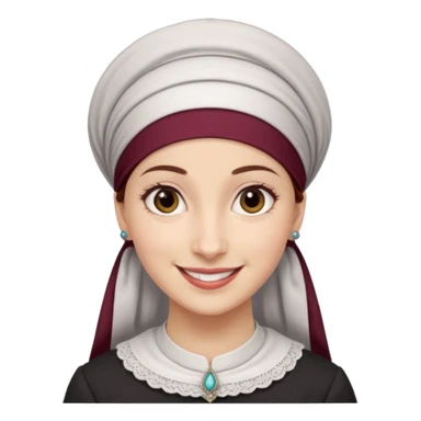 orthodox jewish woman with tichel circa. 1890 make into pretty young maroon sticker