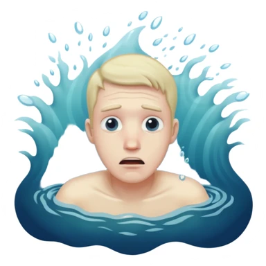 bruntte Man drowning sticker