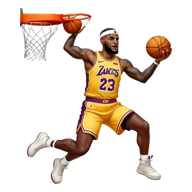 lebron james dunking on dababy sticker