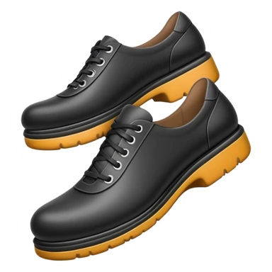 An emoji of a shoe stepping on or pressing down on a surface. The shoe has a detailed sole, and the action emphasizes the step with a slight downward motion, symbolizing impact or force sticker