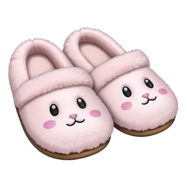 Pale pink cozy slippers sticker