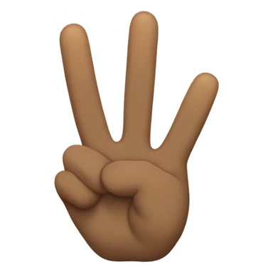 Do a peace sign, bit this the thumb sticking out as well sticker