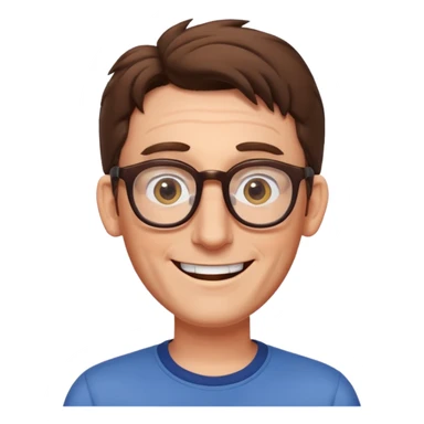 The actor of spongebob tom Kenny a guy with brown hair and glasses sticker