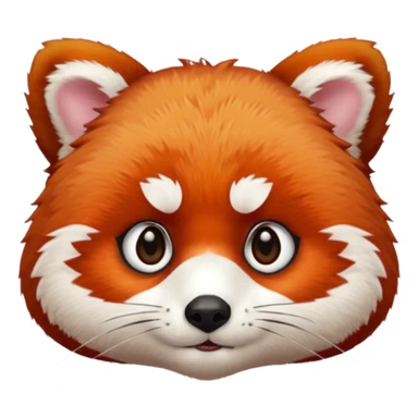 Red panda face sticker