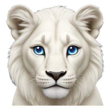 Albino lioness with blue eyes sticker