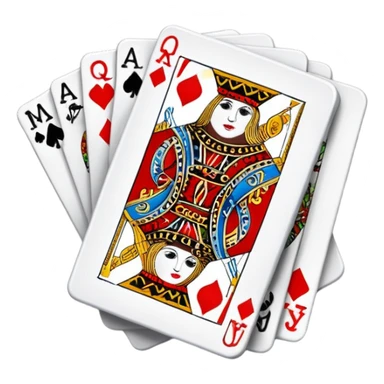 Canasta card game with red and black cards and melds sticker