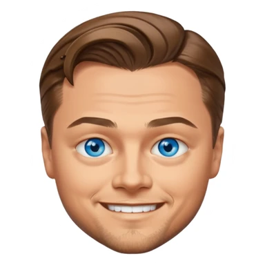 Leonardo DiCaprio with blue eyes sticker