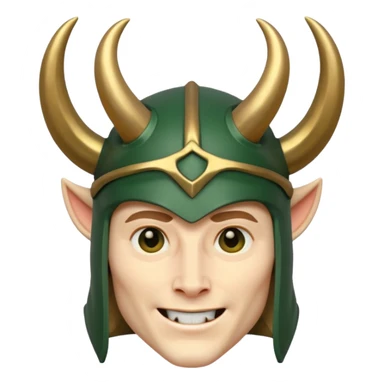 Loki – Horned helmet, mischievous grin








 sticker