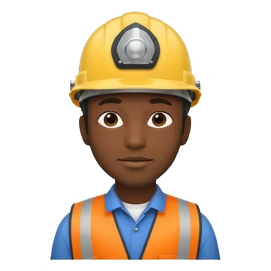 black man wearing safety helmets sticker