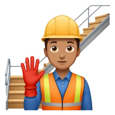 Stair Spotter + gloves, negative character sticker