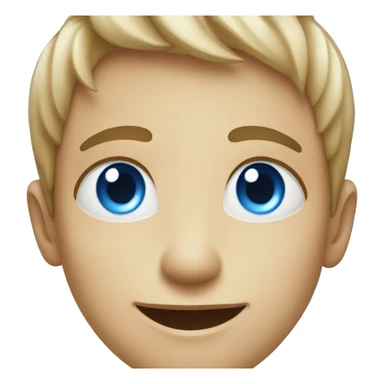 smiling boy looking at viewer with blue eyes sticker