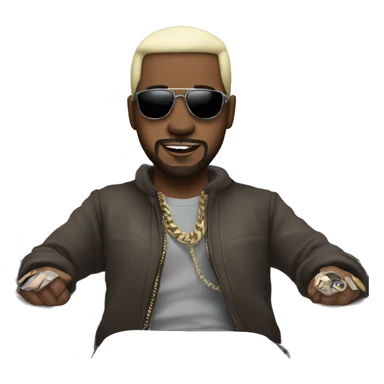 Kany west on a jet sticker