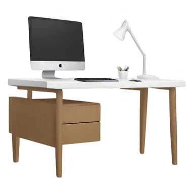 minimalist-clean-work-desk-with-white-wood-colorway-front-view sticker