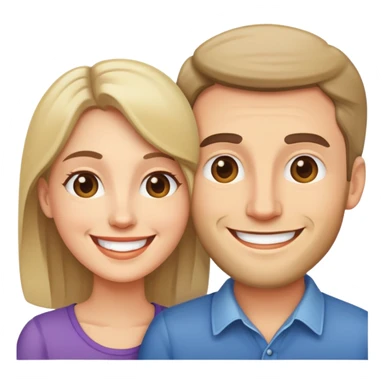 caucasian couple sticker